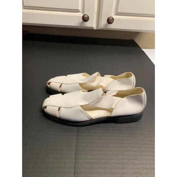 Jasmin Flex Womens Size 6 White y2k Vintage Slip On Shoes Sandals Leather Upper - Picture 3 of 7